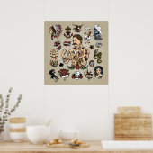 Tattoo-Flash Poster (Küche)