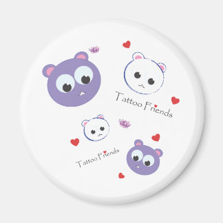 Tattoo Friends lila Magnet