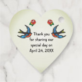 Tattoo-Gastgeschenke Hochzeiten Danke Geschenkanhänger (Rückseite)