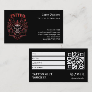 Tattoo-Geschenkgutschein Visitenkarte