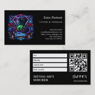 Tattoo-Geschenkgutschein Visitenkarte