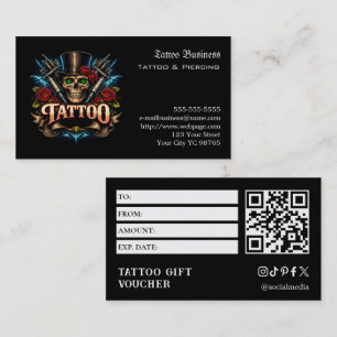 Tattoo-Geschenkgutschein Visitenkarte