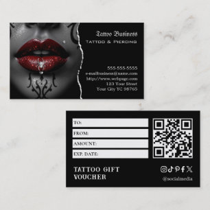 Tattoo-Geschenkgutschein Visitenkarte