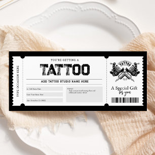 Tattoo-Geschenkticket-Gutschein Einladung