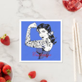 Tattoo Girl Arm Up Thunder_Cove Serviette (Beispiel)