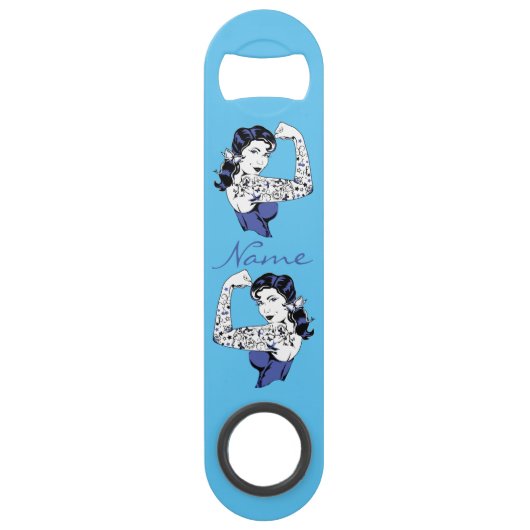 Tattoo Girl Arm Up Thunder_Cove Speed Flaschenöffner (Vorderseite)