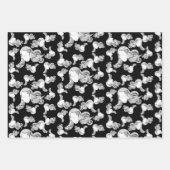 Tattoo Girl Schwarz und Weiß Geschenkpapier Set (Vorderseite 2)