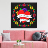 Tattoo Graffiti Art Wedding Bridge and Groom Leinwanddruck (Insitu (Wohnzimmer))