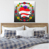 Tattoo Graffiti Art Wedding Bridge and Groom Leinwanddruck (Insitu (Schlafzimmer))