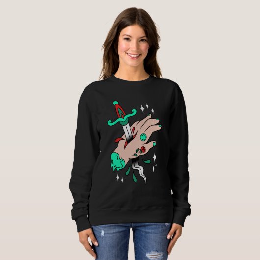 tattoo hand sweatshirt (Vorne ganz)