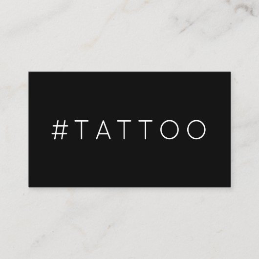 #TATTOO Hashtag Loyalitätskarte Treuekarte (Vorderseite)