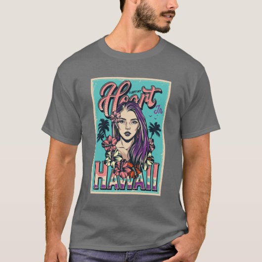 Tattoo Hawaii Herz T-Shirt (Vorderseite)