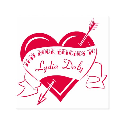 Tattoo Heart mit Arrow Buchzeichen Briefmarke Permastempel (Design)