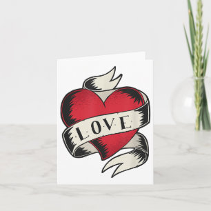 Tattoo Heart Valentinstag Liebe Geschenk _1 Karte