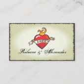 Tattoo Hochzeitstisch-Platzkarten Platzkarte (Rückseite)