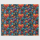 Tattoo Hört digitales Thema 1 Geschenkpapier (Flach)