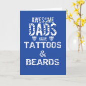 Tattoo Ink Beards & Mustaches Papa Greeting Cards Karte (Gelbe Blume)