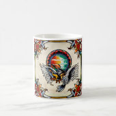 "Tattoo-Inspirierte Tasse mit einzigartigem Design (Mittel)
