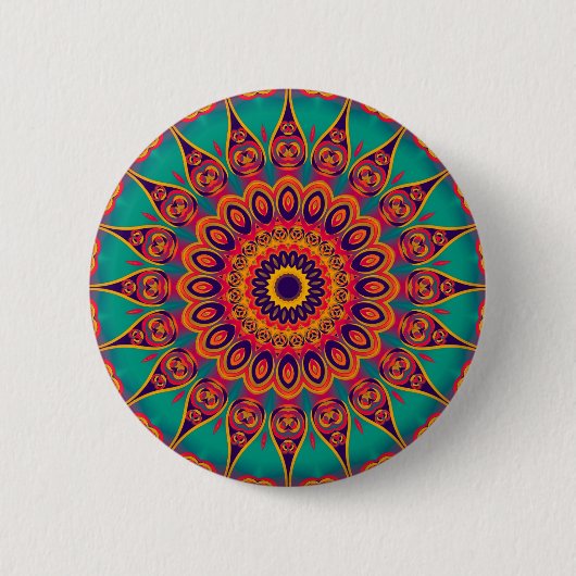 Tattoo Kaleidoscope Fraktal Button (Vorderseite)