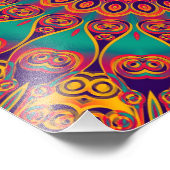 Tattoo Kaleidoscope Fraktal Fotodruck (Ecke)