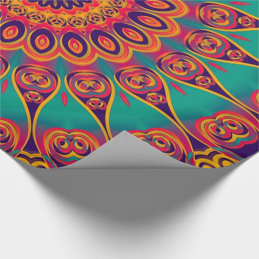 Tattoo Kaleidoscope Fraktal Geschenkpapier (Ecke)