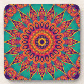 Tattoo Kaleidoscope Fraktal Getränkeuntersetzer (Vorderseite)