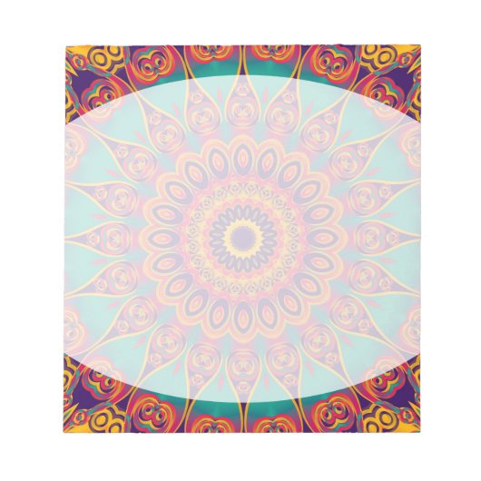 Tattoo Kaleidoscope Fraktal Notizblock (Vorderseite)