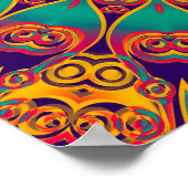 Tattoo Kaleidoscope Fraktal Poster (Ecke)