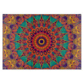 Tattoo Kaleidoscope Fraktal Schneidebrett (Vorderseite)