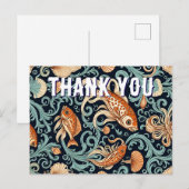 Tattoo Koi Fish Vielen Dank Postcard Postkarte (Vorne/Hinten)