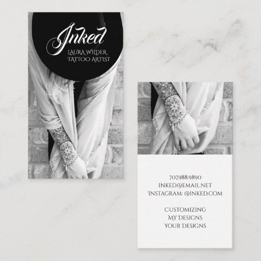Tattoo-Künstler Visitenkarte (Vorne/Hinten)