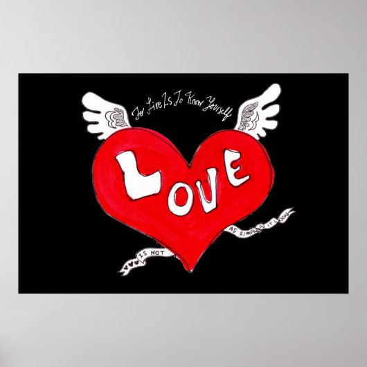 Tattoo Liebe Herzplakat Poster (Vorne)