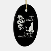 Tattoo Lover spendet Katzen und Tats Dragon Kitten Keramik Ornament (Rechts)
