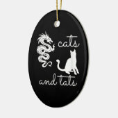 Tattoo Lover spendet Katzen und Tats Dragon Kitten Keramik Ornament (Links)