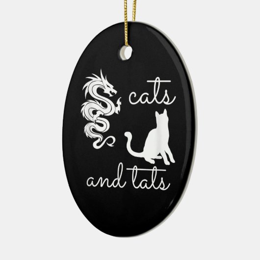 Tattoo Lover spendet Katzen und Tats Dragon Kitten Keramik Ornament (Links)