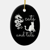 Tattoo Lover spendet Katzen und Tats Dragon Kitten Keramik Ornament (Vorne)