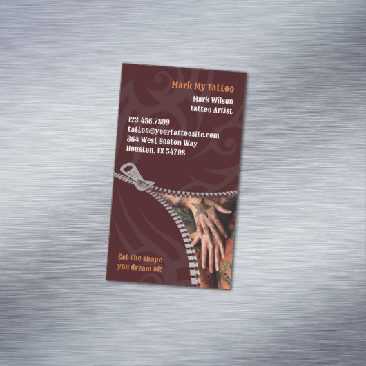 Tattoo Magnetische Visitenkarte (Beispiel)