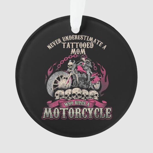 Tattoo Mama Biker nie unterschätzen Motorrad Ornament (Vorderseite)