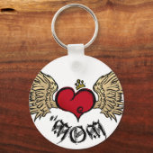 Tattoo MAMA Urban Kronherz mit Flügeln Schlüsselanhänger (Vorderseite)