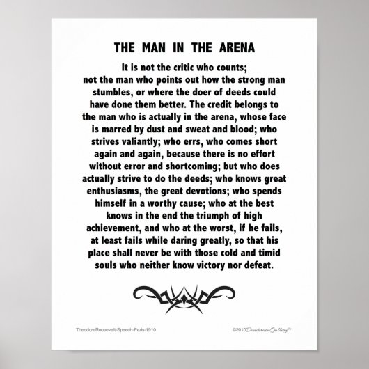 Tattoo-Mann in der Arena Poster (Vorne)