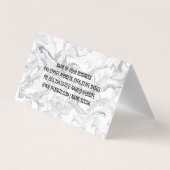 Tattoo-Maschine | Moderner Marmor Stilvoll Visitenkarten (Rückseite)