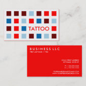 TATTOO (mod Quadraten) Visitenkarte (Vorne/Hinten)