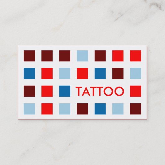 TATTOO (mod Quadraten) Visitenkarte (Vorderseite)