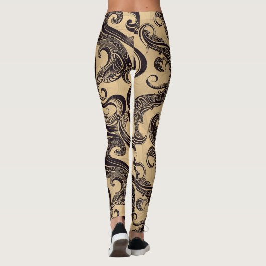 Tattoo-Muster Leggings (Rückseite)