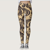 Tattoo-Muster Leggings (Vorderseite)