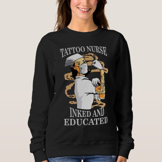Tattoo Nurse Intensive Care Unit Icu Anästhesie Rn Sweatshirt (Vorderseite)