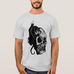 Tattoo Panthere Black Crane Totenkopf old Schoo T-Shirt