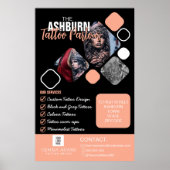 Tattoo Parlor Poster - Custom Black Blush (Vorne)