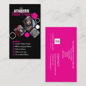 Tattoo Parlor Poster - Custom Black roink Visitenkarte (Vorne/Hinten)