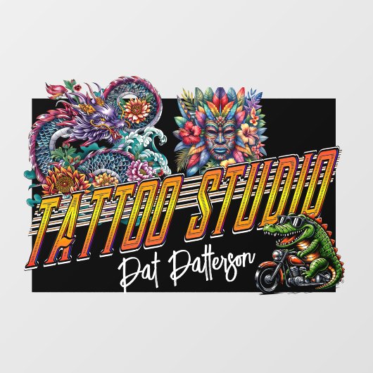 Tattoo Parlor - Studio Fensteraufkleber (Blatt)